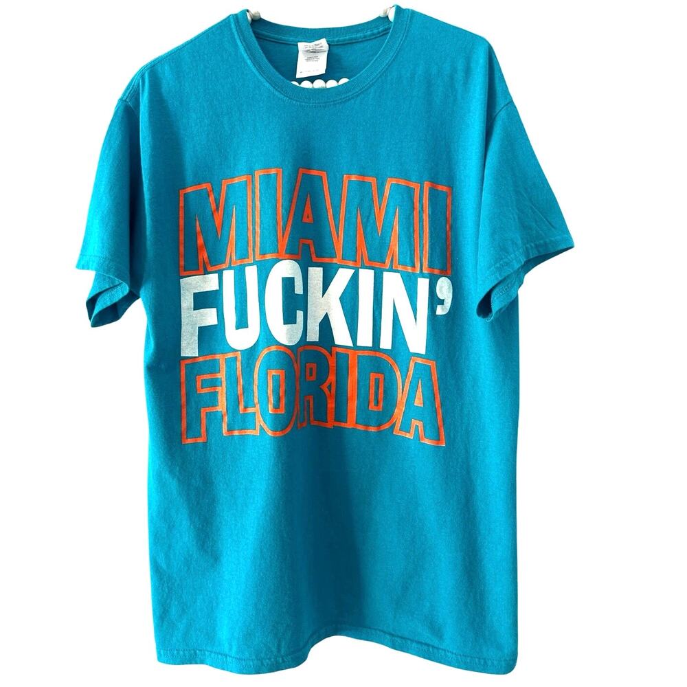 Miami Dolphins funny shirt Sz M Miami fans only miami football